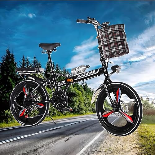 7 Velocità variabile bicicletta Mountain pieghevole 20pollici Telaio in acciaio ad alto tenore di carbonio Folding bike Adatto per Adulti donne uomini e adolescenti Bici da città - Ysert