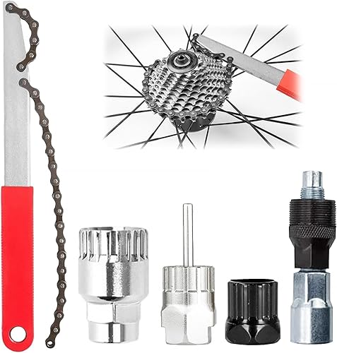 Set di fruste e estrattori per catena, estrattore a vite, universale, strumento di rimozione della cassetta, strumento per la rimozione della cassetta della bicicletta, frusta per catena per 7 8 - Ysert