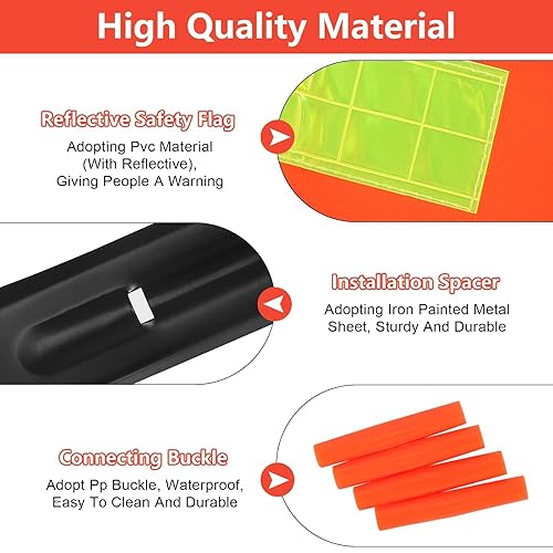 Gagliardetto per Bicicletta, 2 Pezzi Bandiera per Bicicletta 180 Cm Gagliardetto Per Bicicletta Regolabile, Gagliardetto Riflettente per Bicicletta Adatto Alle Biciclette per Bambini (Arancione) - Ysert