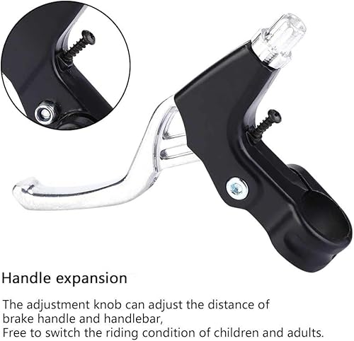 1 Paio di Maniglie del Freno per Bici, in Lega di Alluminio, Mountain Bike, Bicicletta da Strada, Leve del Freno, Diametro 2,2 cm(Argento) - Ysert
