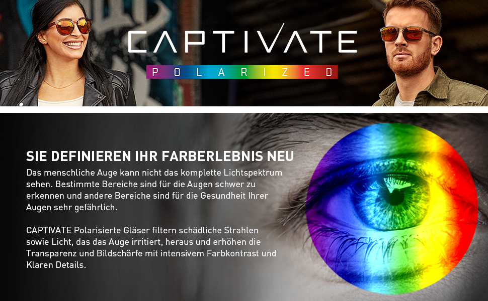 Polarizzante, polarizzato, tecnologia, colori, occhi