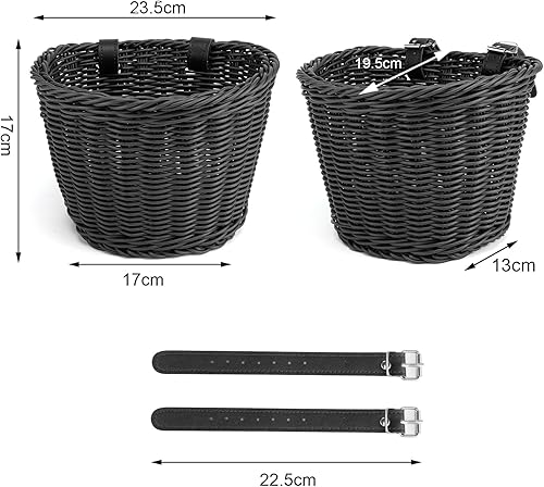 Cestino Bici Bambina, Cestino Bici Bambino per Ragazze Ragazzi, Cestino Bicicletta Bambina Piccola, Intrecciato a Mano, Stretto e Robusto - Ysert