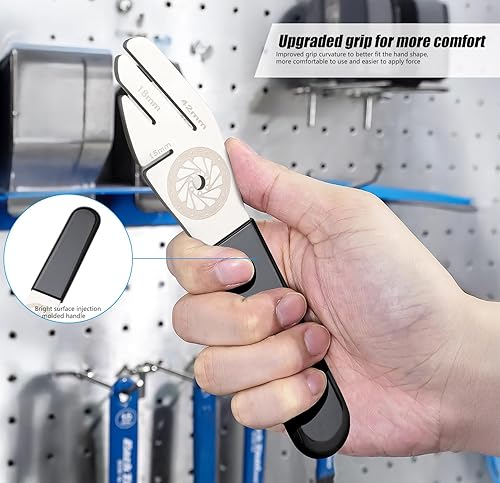Chiave Disco Freno Bicicletta, Chiave per Freni A Disco, Strumento Allineamento della Bici, Acciaio Inox Addensato, Accessori per Biciclette, per la Manutenzione delle Biciclette - Ysert