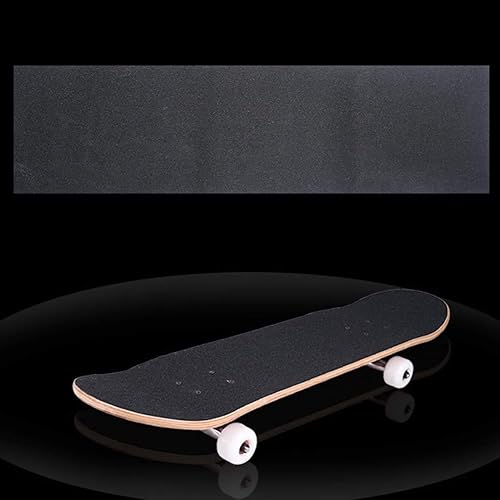 Nastro adesivo per skateboard, 83,8 x 22,9 cm, senza bolle, impermeabile, nero con impugnatura per scooter, carta vetrata per rollboard, pedale, sedia a rotelle, gradini (84 x 23 cm) - Ysert
