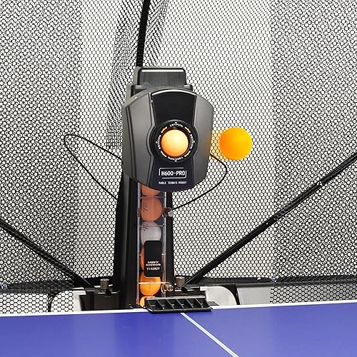 Robot da Ping Pong, 50W Macchina Automatica per Palline da Ping Pong con Rete per la Raccolta delle Palline per Allenamento, 36 Diverse Palline Rotanti - Ysert