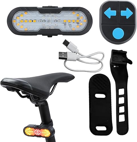 Luce posteriore per bicicletta con telecomando, fanali posteriori per bicicletta con indicatori di direzione ricaricabili - Luce posteriore per bicicletta impermeabile | Luce per bici Fanale posterior - Ysert