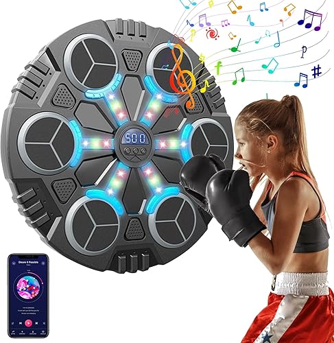 Macchina Da Boxe Musicale, Wall Boxing Machine Kids, Music Boxing Training Machine, 3 Modalità E 3 Velocità per Principianti E Professionali Boxe E Taekwondo Formazione - Ysert