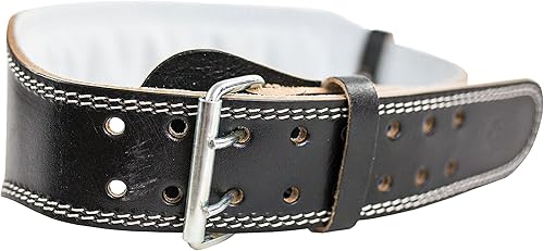 Cintura da Palestra Ronnie, Cintura da Palestra per Uomo, Cintura da Powerlifting, Realizzata in Pelle Flessibile, Resistente e Durevole, Imbottita in Gommapiuma - Ysert