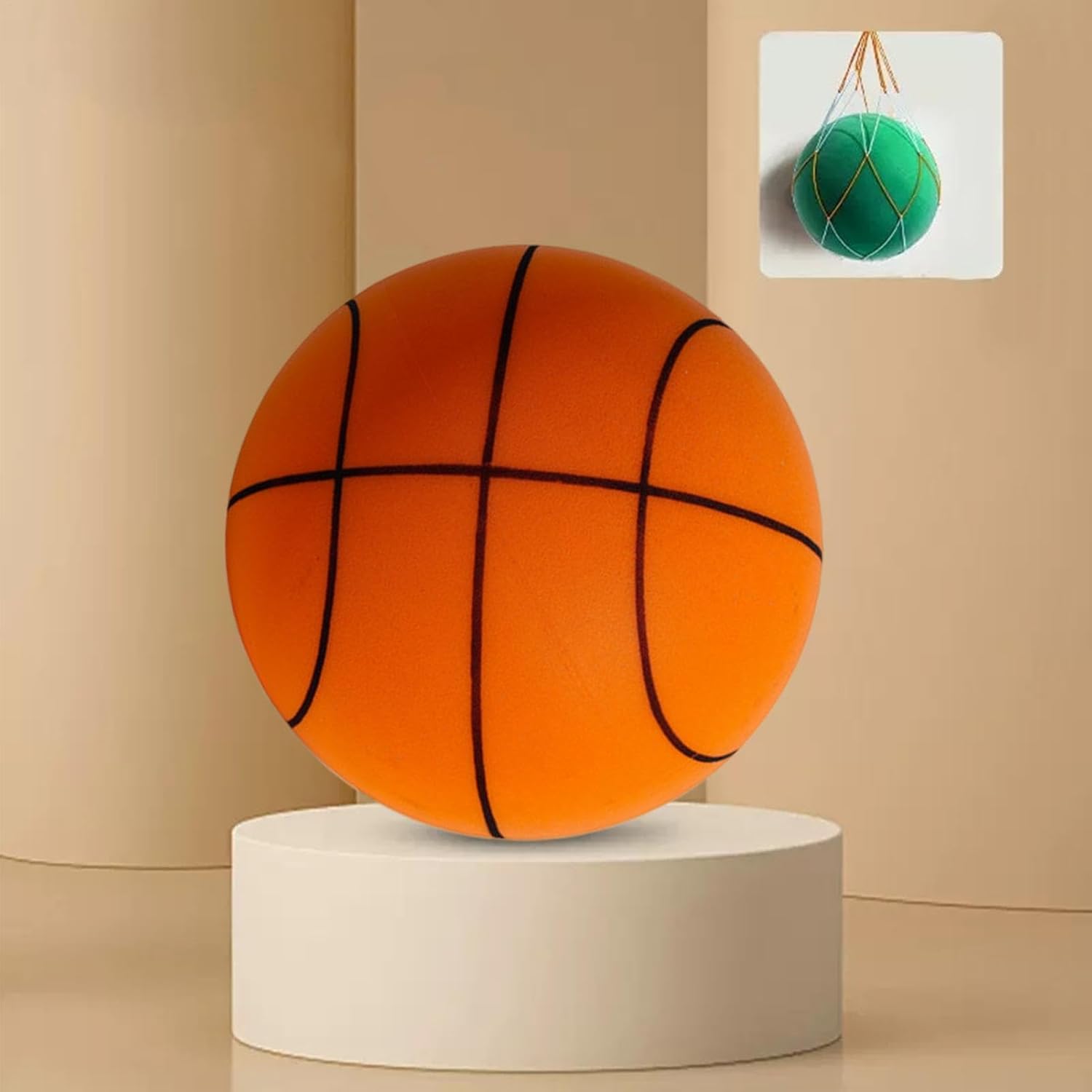 Silent - Canestro da basket in schiuma, 18/21/24 cm, per interni, silenzioso, per interni - Ysert