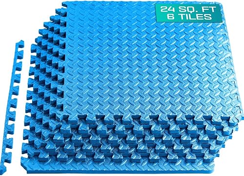 Yes4All 60x60 cm fino a 11,1 m² Set 6/12/30 Piastrelle per pavimenti in schiuma EVA, tappetino in schiuma, tappetino per palestra, tappetino ad incastro per garage, piscina all'aperto - Ysert