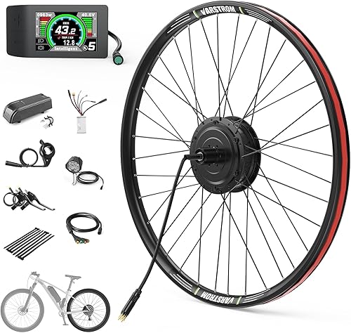 Motore al Mozzo Posteriore 250W 36V, Brushless Geared Motore Ruota Posteriore Bici Elettrica, Mozzo Ruota con Motore Elettrico per Bici 26/27,5/28 Pollici, 700C con LCD Display 500C - Ysert