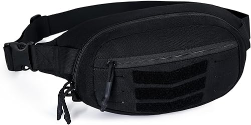 Marsupio Uomo - Borsa Petto Nylon 1000D con 4 Scomparti, Sistema MOLLE, Cintura Regolabile & Piastra Tattica Rimovibile per Outdoor, Viaggi, Ciclismo, Arrampicata - Ysert