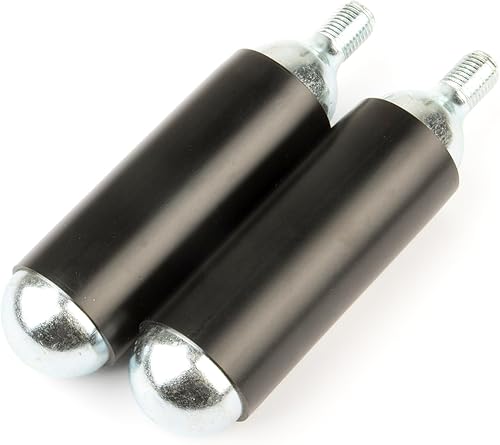 SKS Germany CO2 CARTRIDGES 24 G MIT GEWINDE 2ER-SET Cartucce d'aria, accessori (gonfiaggio fulmineo, adatto a pneumatici MTB, bici da strada o trekking, incl. filo e protezione dal freddo), nero - Ysert