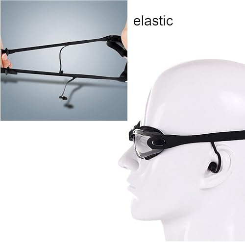 XUBX Occhialini da Nuoto e Cappelli da nuoto con clip per naso, tappi per le orecchie, Occhialini Piscina, Occhiali da Nuoto, Anti-Appannamento Anti-perdite, per Uomo Donna Adulti - Ysert