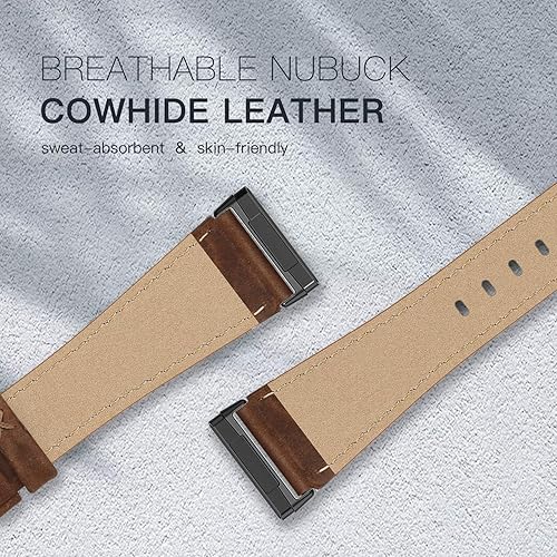 Cinturino in vera pelle, compatibile con Fitbit Versa 3/Fitbit Sense da uomo, in vera pelle, compatibile con Fitbit Versa 3, Maroon - Ysert