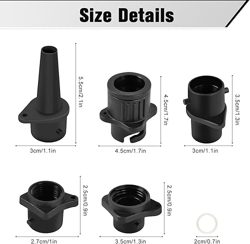 Adattatore Pompa Gonfiabile, Adattatore per Kayak con 4 Ugelli Valvola Aria, Adattatore per Pompa Paddle Board Multifunzione, Adattatore Pompa Sup per Gommoni, Stand Up Paddle Board, Letto Gonfiabile - Ysert