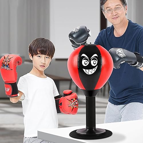 Punching Ball da Tavolo Punching Ball Bambini Pungiball da Tavolo Pera Veloce Boxe Sacco da Boxe Bambini Punchball con Ventosa Ad Alta Adesione per Adulti, Bambini, Casa, Scuola - Ysert