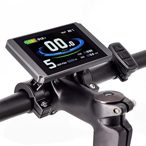 Display KT-LCD8H con nuova interfaccia, nuova interfaccia utente, display LCD, illuminato, multifunzionale, e-bike, pedelec, 24V/36V/48V - Ysert