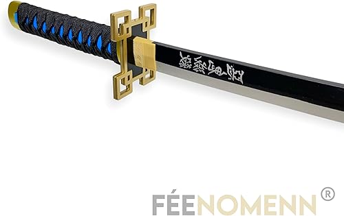 Katana Demon Slayer Muichiro Tokito 95 cm – Lama in legno – Supporto giapponese incluso - Ysert