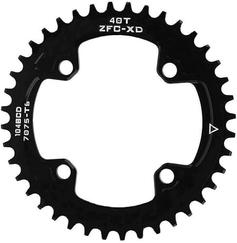 Corona per bicicletta, BCD 104MM 40T 42T Corona larga a corona singola stretta compatibile con la maggior parte delle biciclette Guarnitura Bicicletta AM/XC(40T（104BCD）) - Ysert