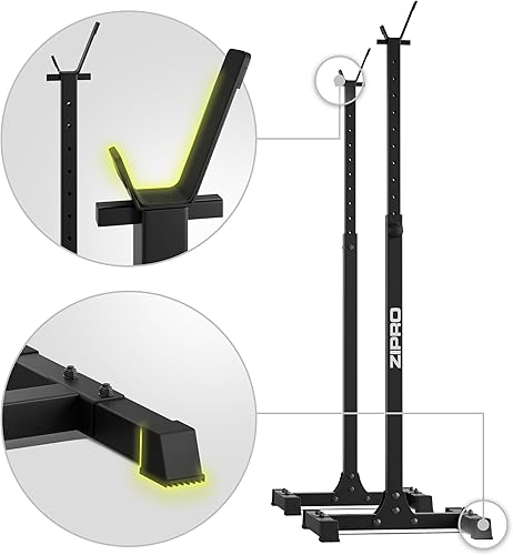ZIPRO Rastrelliere regolabili – Stabile struttura in acciaio, altezza regolabile, ideale per squat ed estrusioni, stand di allenamento multifunzionali per palestra domestica - Ysert
