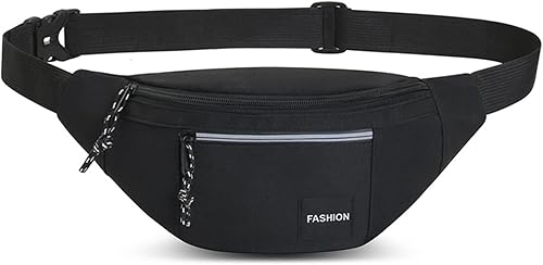 Long Keeper Marsupio Uomo Donna - Unisex Marsupio Impermeabile Borsello da Cintura, Marsupio Running Viaggio Sportivo con Cintura Regolabile e 3 Tasche Cerniera - Ysert