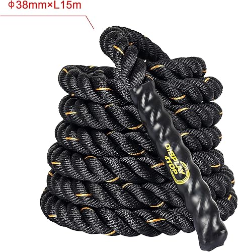display4top Battle Rope 9/12/15M Fune di Allenamento Φ 38MM Fitness Crossfit,Corda di Formazione per Potenziamento Muscolare Corpo - Ysert