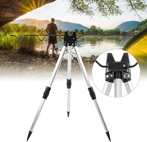Supporto per Treppiede per Canna da Pesca, Supporto Pieghevole Della Staffa, Tripode Surfcasting Accessorio In Lega Di Alluminio Sea Rod per Attrezzatura Della Staffa Del Palo Marino - Ysert