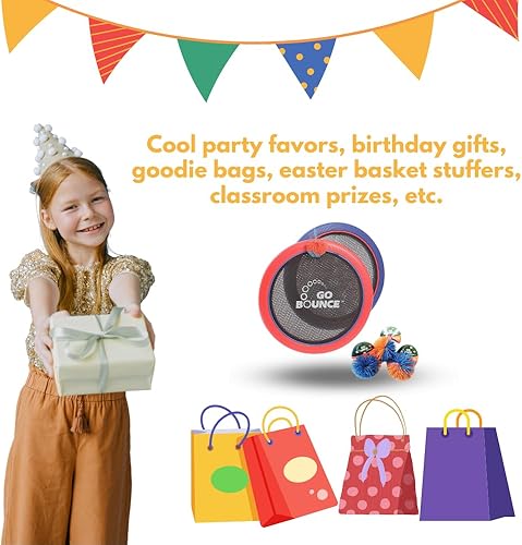 Set per giocare a palla con palla e gioco di rimbalzo con palla di stringhe, 2 x racchette rimbalzo set - Ysert