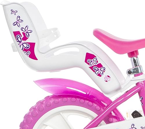 Bicicletta Bambina Bianca e Rosa Flappy 12 pollici - Ysert
