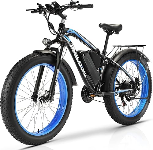 PHILODO Bicicletta elettrica per adulti, 26 x 4,0 pollici Fat Tire 48V 17,5Ah/22Ah batteria rimovibile Ebike Biciclette elettriche, 21 velocità, freno a disco idraulico - Ysert