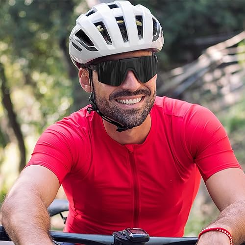 Occhiali Ciclismo Uomo Veloci Occhiali da Sole Uomo Donna Polarizzati UV400 per Sportivi Running Bici Mountain Bike Sci Moto - Ysert