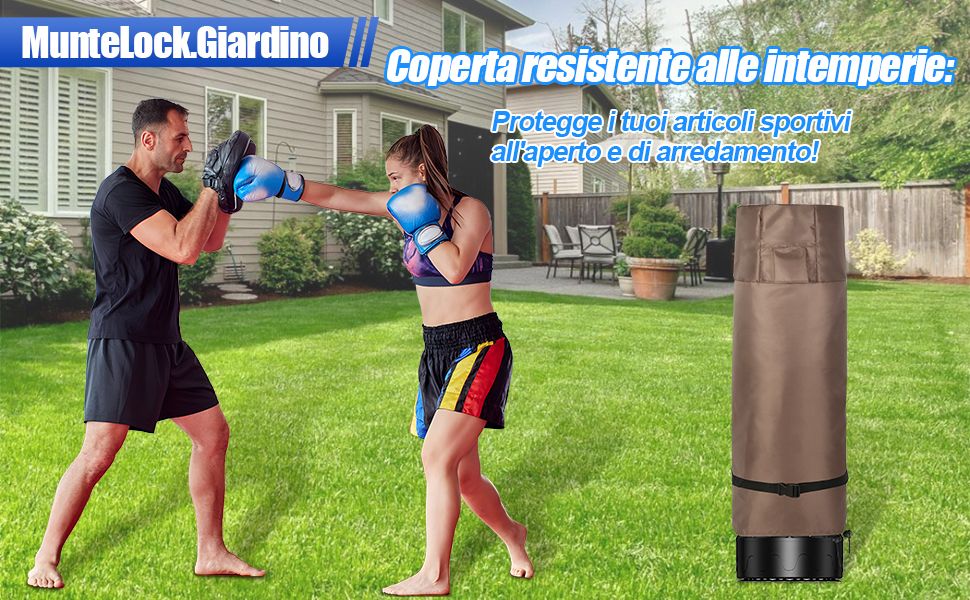 protezione sacco boxe verticale terra