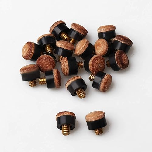 20 punte da biliardo, 10 mm, punta da biliardo in legno a vite in metallo per Snooker Changement - Ysert