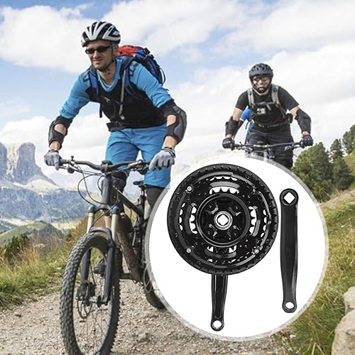 Guarnitura in Acciaio Ad Alto Tenore di Carbonio Guarnitura per Pedivella per Bici Guarnitura per Bicicletta per Mountain Bike Guarnitura per Bici Guarnitura di Ricambio con Movimento Centrale - Ysert
