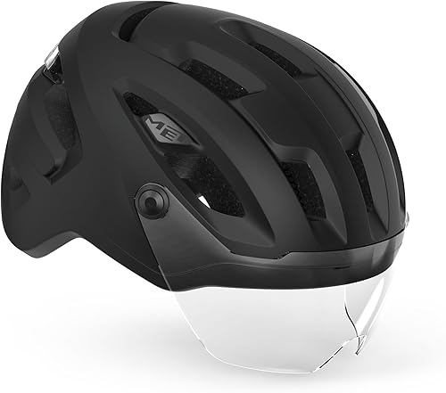 Casco E-Bike da Città MET Intercity MIPS - Sicuro, con Ampia Visiera Regolabile e Protettiva, Luce USB, Confortevole - Ysert