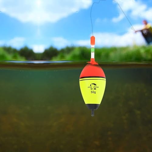 OriGlam 5pcs EVA Foam Galleggianti Bobbers Pesca, Pesca Galleggianti Bobbers, Bobbers Pesca Galleggianti Set 15g 20g 30g 40g 50g per Crappie Pike Persico Carp Bass - Ysert