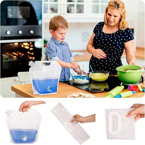 Livdouyu Tanica per acqua pieghevole, 5 l, 10 l, con rubinetto, contenitore per acqua potabile, con manico, riutilizzabile, per attività all'aperto, campeggio, escursioni, picnic - Ysert