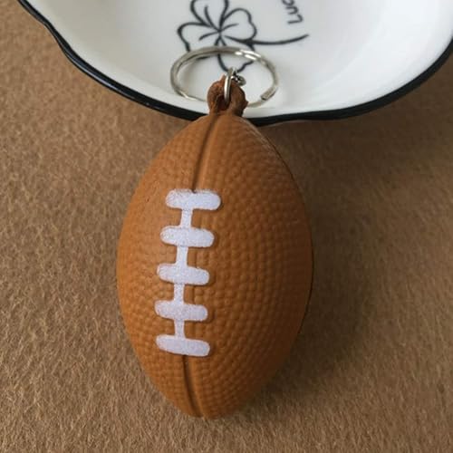 Portachiavi Per Fidanzato 5 pezzi Portachiavi Rugby con Ciondoli Pallone di Rugby Portachiavi Palla Regalo Portachiavi Pendente Decor per Borsa Giallo Compleanno Gadget Portachiavi Da Rugby - Ysert