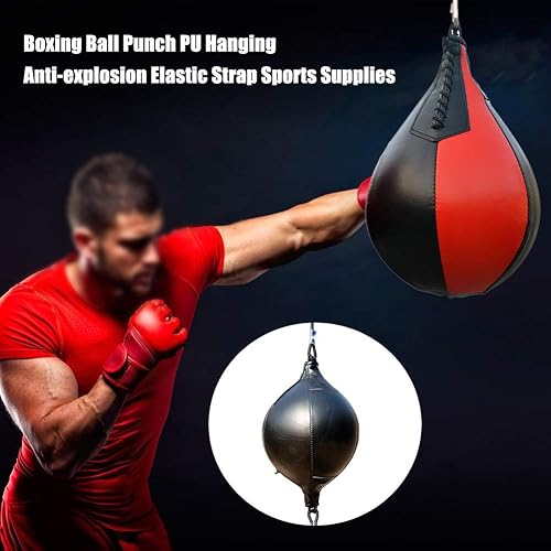 Palla da Boxe Veloce, Sacco da Boxe per Adulti, Palla da Boxe in Pelle da Appendere Girevole Sacco da Boxe da Calcio Girevole per Boxe MMA Muay Thai Fitness o Sport da Combattimento - Ysert