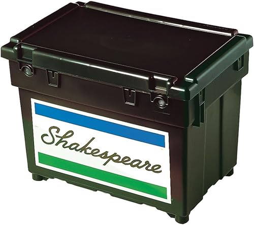 SHAKESPEARE Fully Loaded Seatbox, con Cinghia e 1, Vassoio Extra, cusion, Tracolla Imbottita e Scatola per Attrezzi Uomo, Nero - Ysert