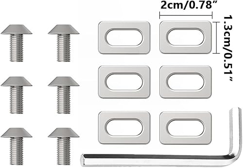 Set di Viti, rondelle e distanziatori per Pedali per Bicicletta Look KEO, Kit di Fissaggio per tacchette Durevole per Scarpe da Bici da Strada - Ysert