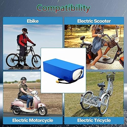 48V Ebike Batteria, Batteria Per Bici Elettrica 48V 7Ah 10.5Ah 12Ah 15Ah 20Ah 25Ah 30Ah Batteria Al Litio Per 1000W 750W 500W, Per Bici Elettrica, Scooter, Con Caricabatterie - Ysert
