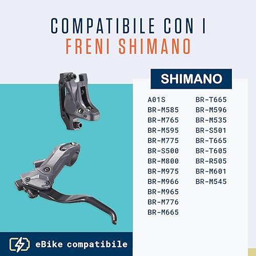 Pastiglie freno MTB per Shimano A01S Deore XT XTR SLX Saint freni I Resin ad alte prestazioni, durevoli e su misura per e-bike e mountain bike, 1 paio di pastiglie organiche per freni a disco - Ysert