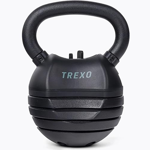 Kettlebell - Manubrio a sfera regolabile, gamma di peso regolabile 4/7/9/11/14 kg, in ghisa per esercizi versatili, Crossfit, Dumbbell, manubri professionali, Kettle Bell, nero - Ysert
