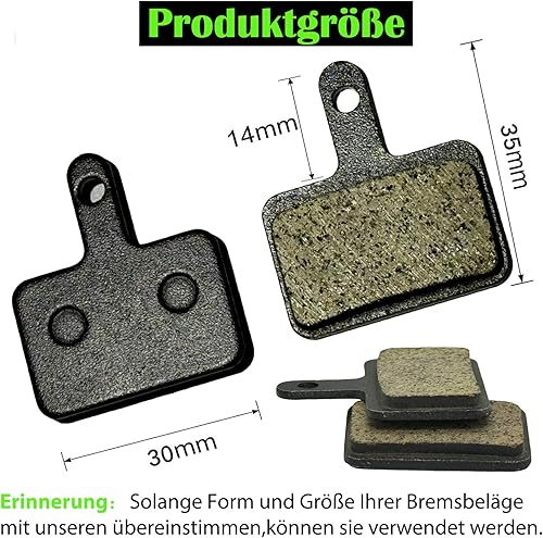 Pastiglie freno per bicicletta Pastiglie freno per bici di lunga durata per Shimano B01S B03S B05S pastiglie freno semimetalliche in resina pastiglie freno per bicicletta per Shimano MT200 MT400 - Ysert