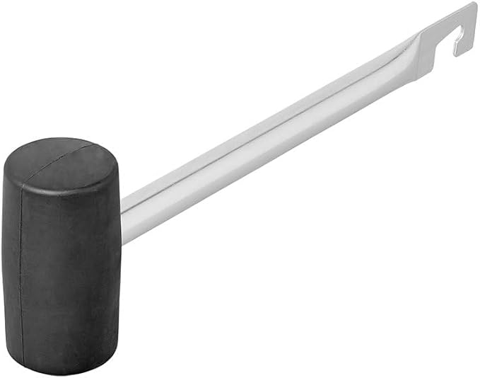 Martello da campeggio in gomma con estrattore per picchetti, martello multifunzione per picchetti, design robusto in TPR e acciaio, ideale per campeggio e attività all'aperto - Ysert