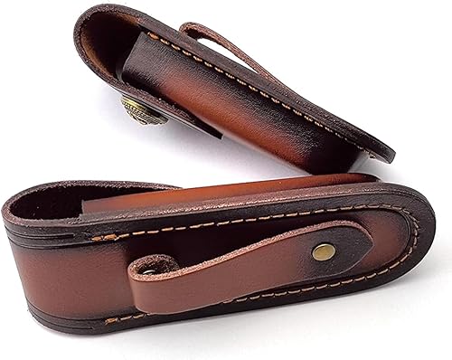 YULIAO Fodero per Coltello Pelle, Borsa per Coltelli Pieghevole, Custodia Coltelli, Fodero per Coltelli, Custodia per Coltelli da Cintura, Fodero Per Coltelli Tascabili, Adatto per Coltelli da Tasca - Ysert