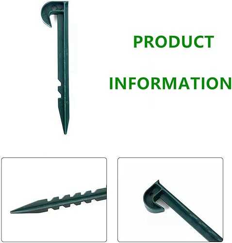 20 pezzi picchetti di plastica per tende 14,6 cm picchetti da giardino forte e durevole tenda per tende campeggio giardino e all'aperto (Verde) - Ysert