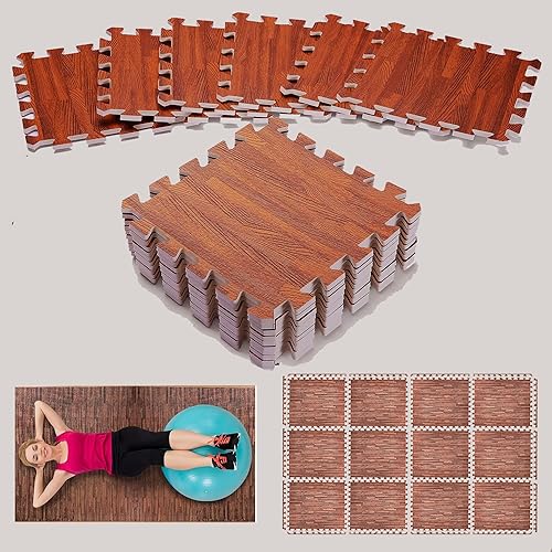 Tappeto Palestra, Tappeto Puzzle, Tappeto Gomma Antiscivolo, Tappetino Palestra, Tappetino Fitness, Home Gym, Tatami Palestra, Tappeti, Tappetino Ginnastica, x12 Puzzle 30x30cm 12mm - Ysert
